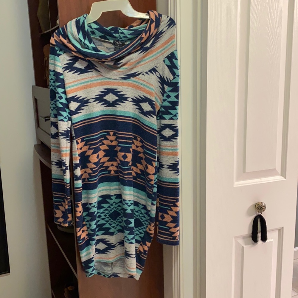 Aztec sweater dress